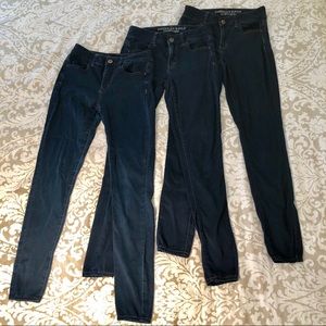 3 pairs AE Hi-Rise Jeggings